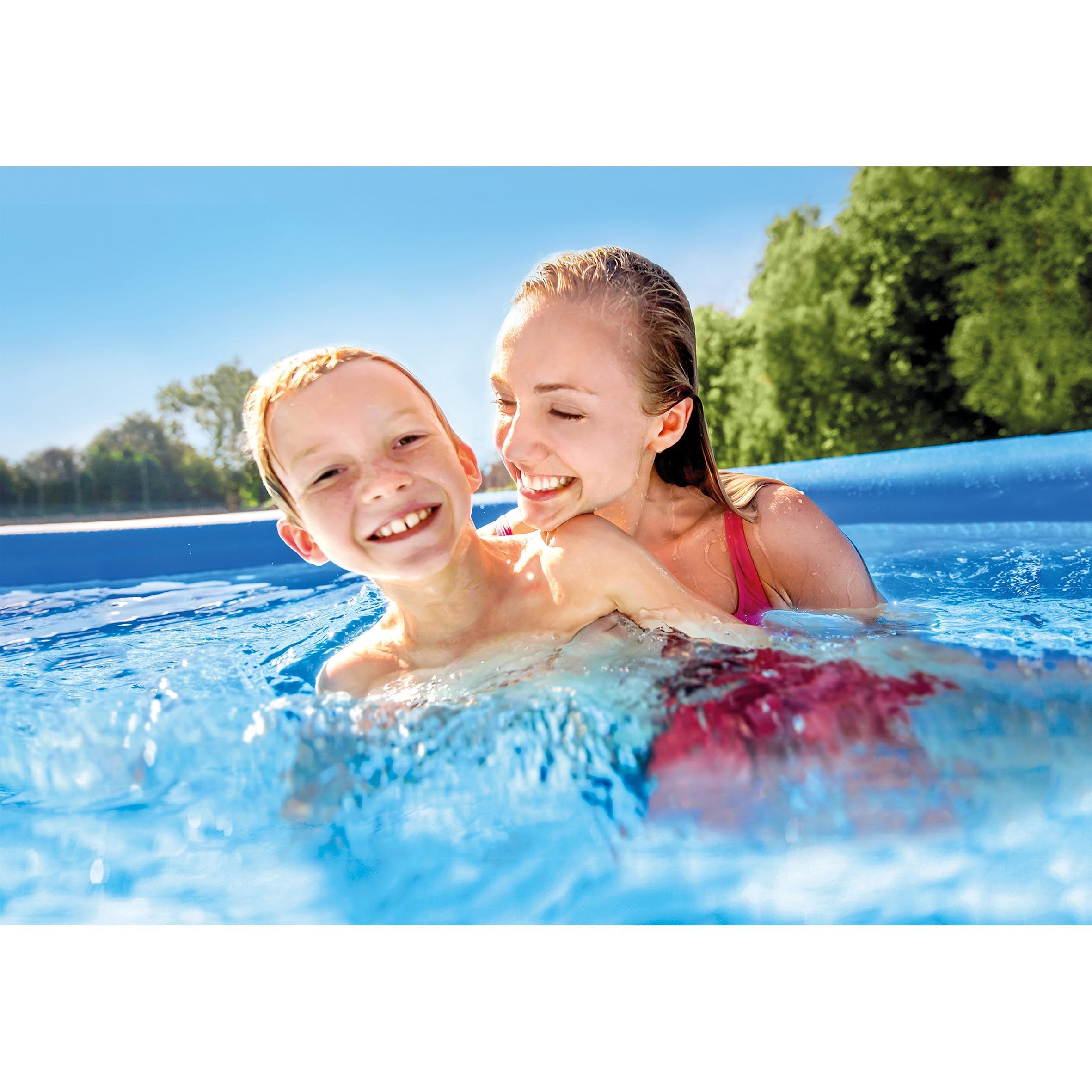 INTEX "Easy Set" Pool rund Aufstellpool inkl. 12V Filterpumpe (28602GS) Rundpool (366 x 76 cm), Volumen 3853 l, blau (28122GN)