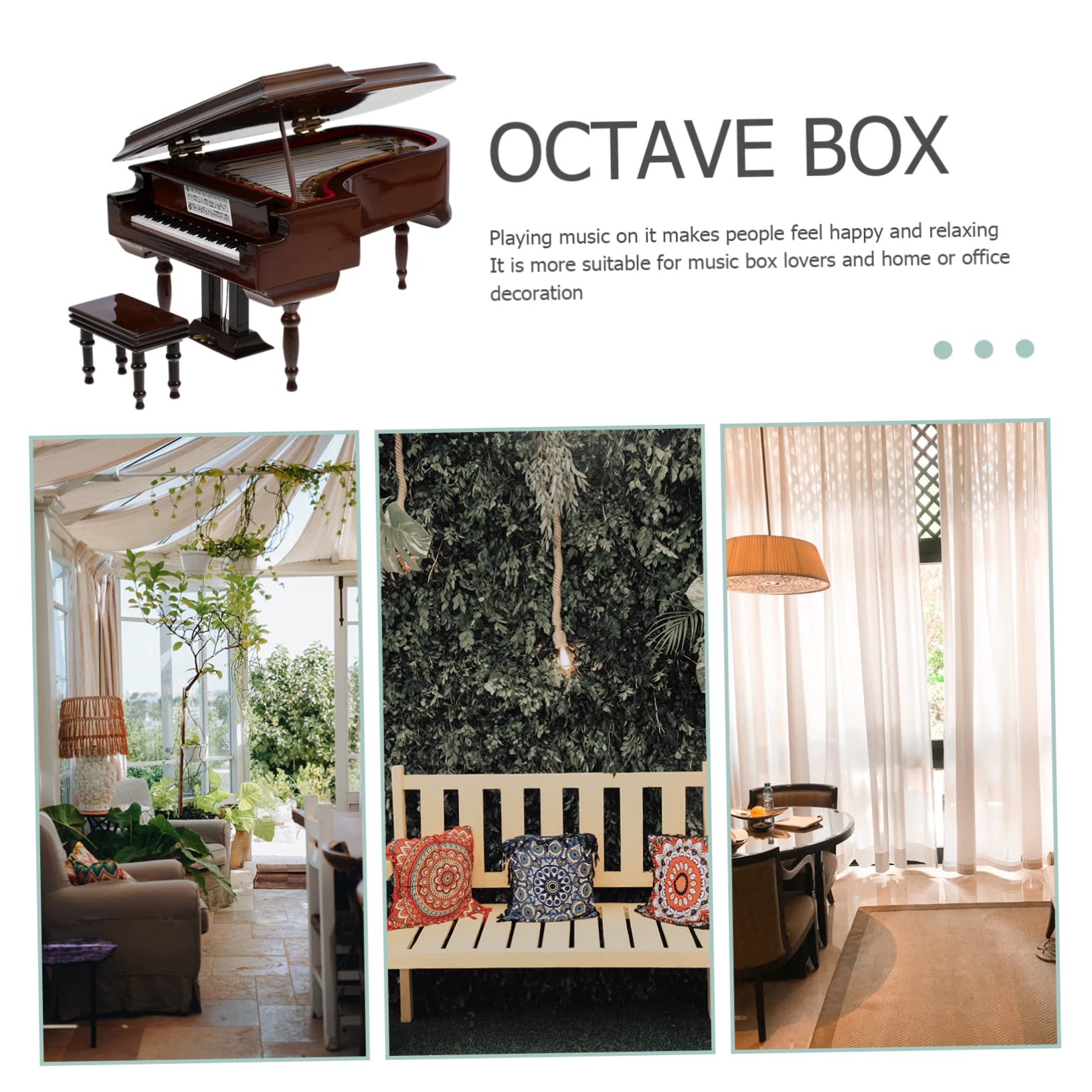 POPETPOP Caja Musical De Instrumento Musical Práctica y Ligera para Regalar y Decorar