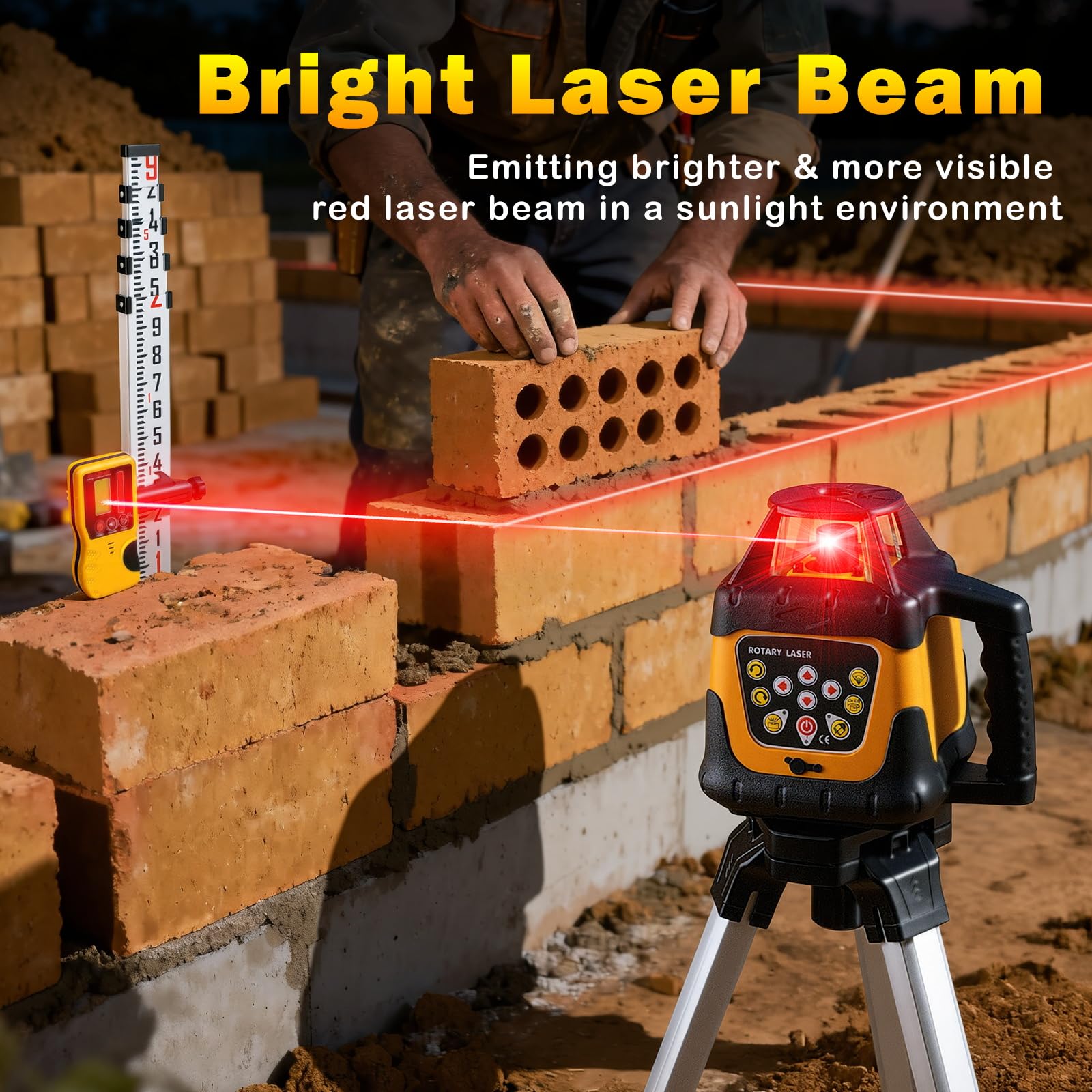 Industrial Rotary Laser Level - 2000ft Range -5