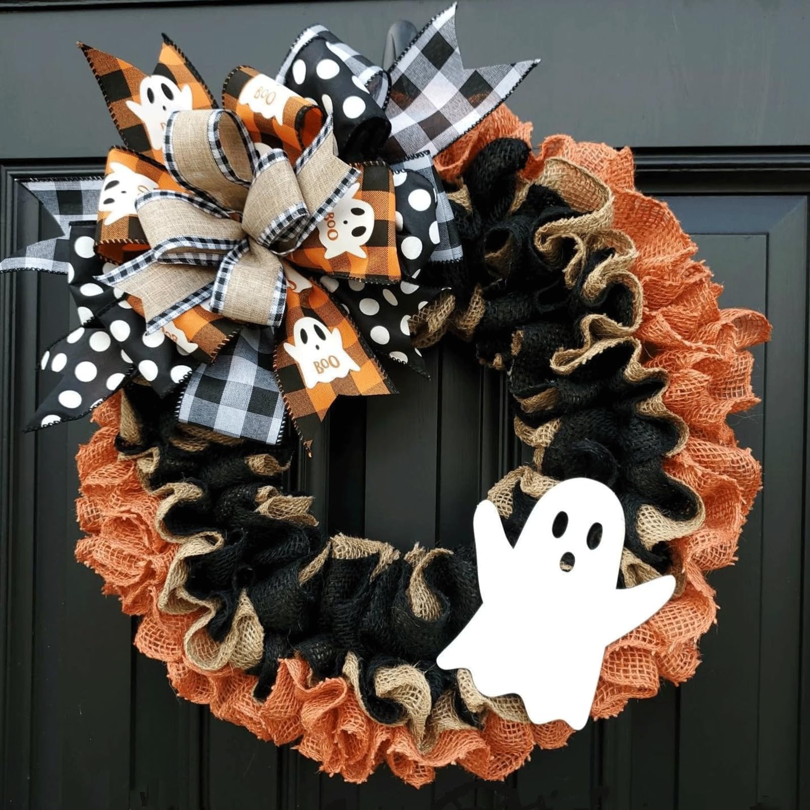 Ghirlanda per Porta d'ingresso Ghirlanda per Porta d'ingresso 40x40 cm/16x16 Pollici Ideale per Halloween Decorazioni per Interni ed Esterni