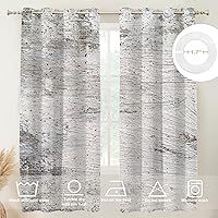 Vista 188 de Cenefas de cocina modernas con patrón de cobre marrón dorado para ventanas, cenefas opacas abstractas de marcas de arañazos y cortinas opacas