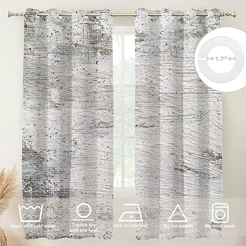 Miniatura 188 de Cenefas de cocina modernas con patrón de cobre marrón dorado para ventanas, cenefas opacas abstractas de marcas de arañazos y cortinas opacas