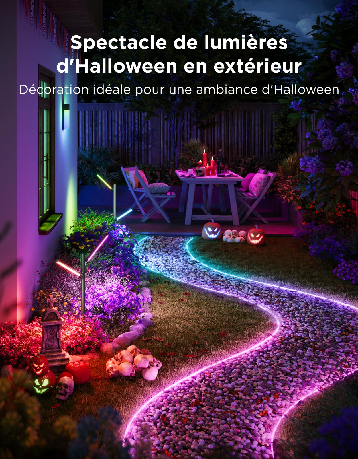 Govee Neon LED Strip Extérieur 10M, RGBIC Ruban LED, Contrôle APP, IP67