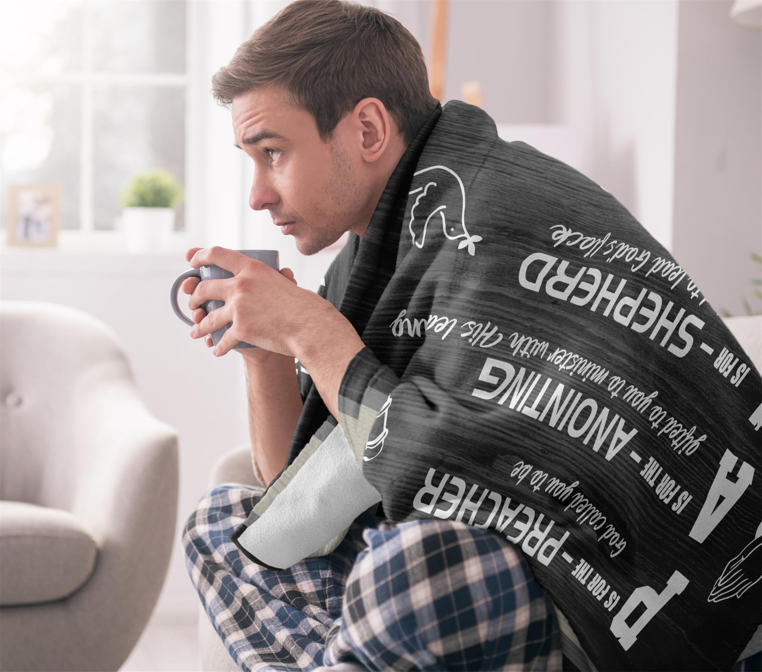 QOJUYO Pastor Appreciation Gifts Blanket 60"x50", Gifts for Pastors Men, Gift for Pastor