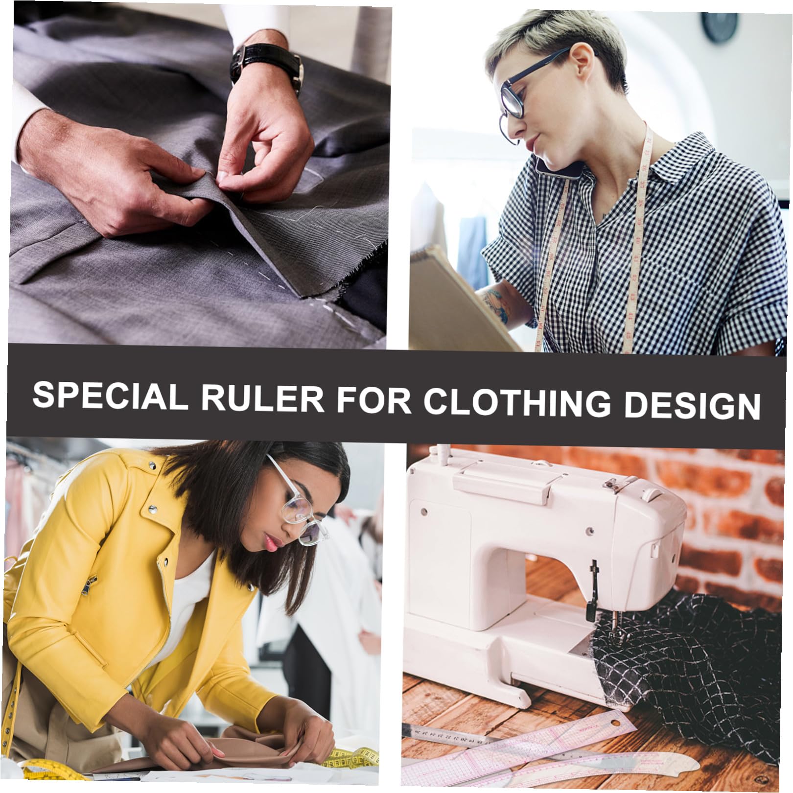 Multifunktions Präzisionsnählineal für Kleidungsmuster, Pet Rosa, 1 Satz | Klar Skaliert, für Schneidarbeiten und Nähen, Präzise Kontrolle, Personal und Professionell
