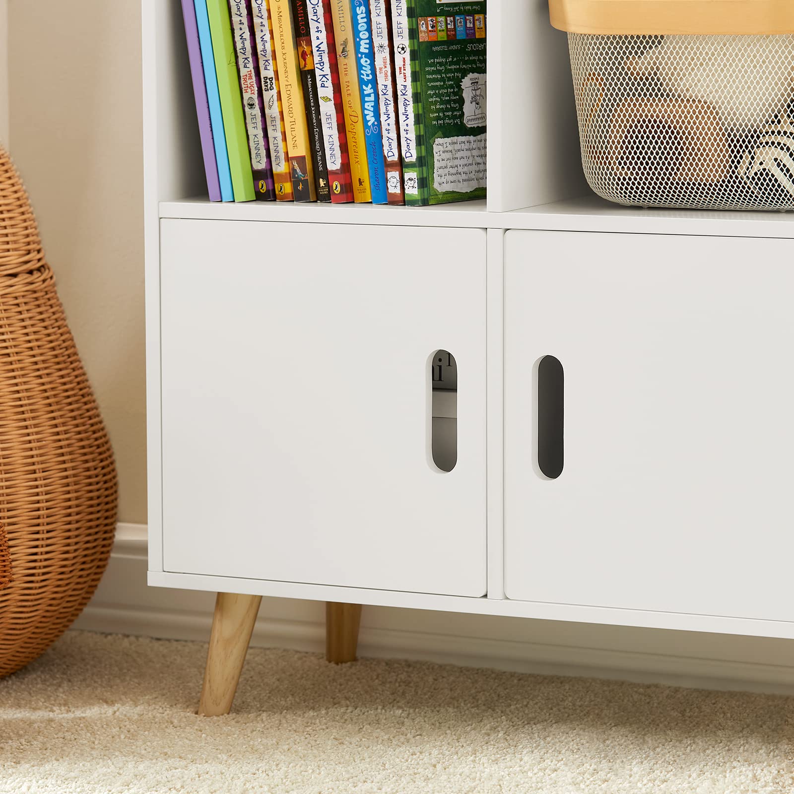 SoBuy Librería Infantil con Puertas Soporta hasta 70kg 60x30x103cm