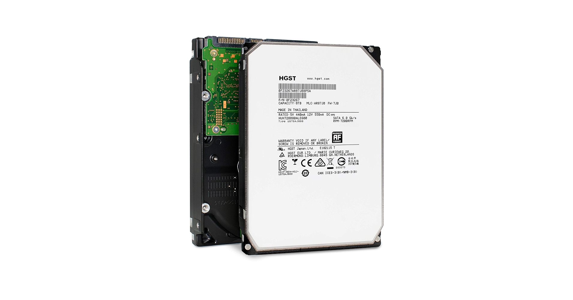 HGST製 HDD HUH728080ALE600 8TB x 2台 Amazon.com: HGST Ultrastar He8 | HUH728080ALE600 | 0F23267