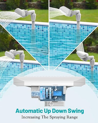 Miniatura 10 de Spray de fuente de cascada para piscina, 2 cabezales de fuente, rociador de agua, temperaturas frescas y cálidas del agua de la piscina, aireador