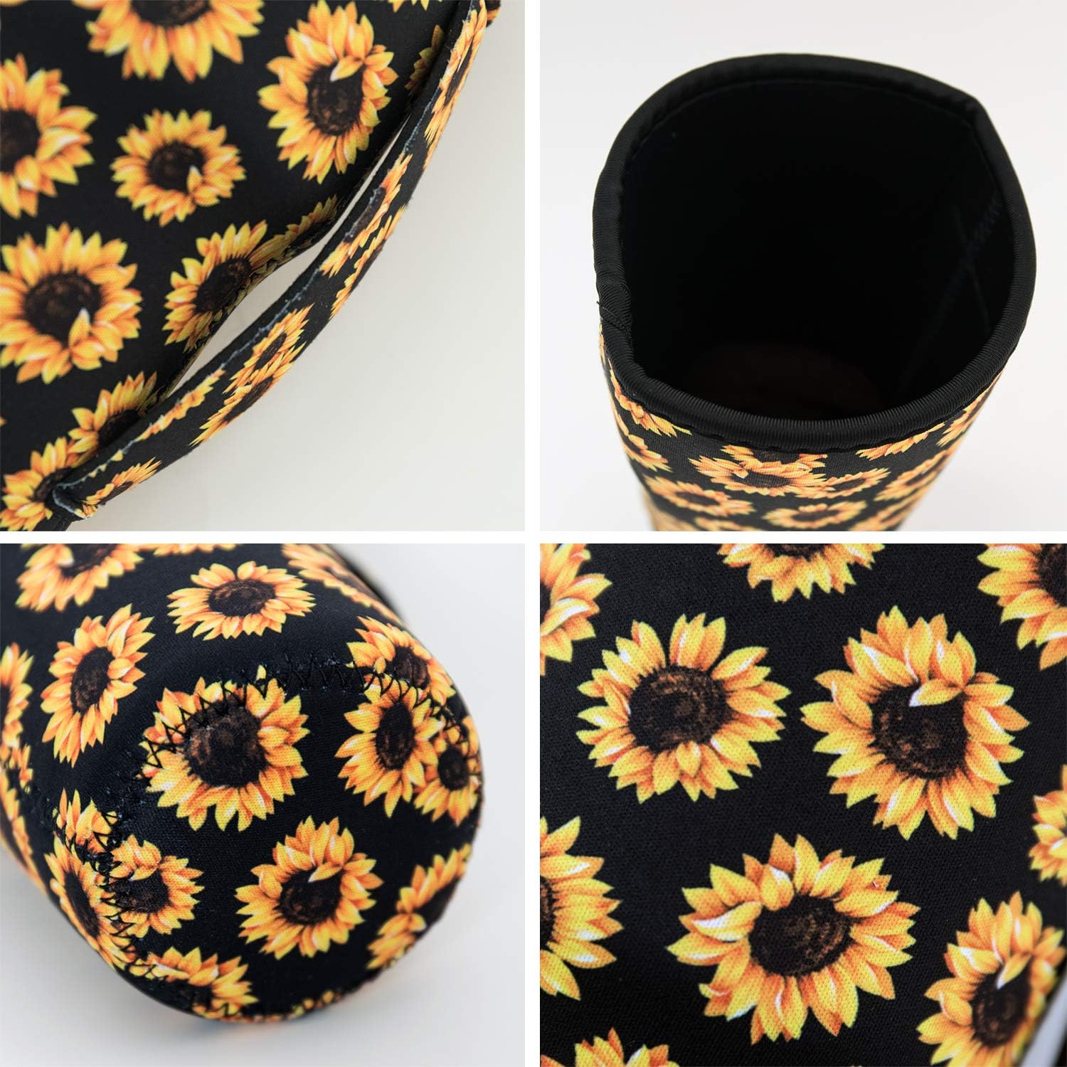 Onе-Dау Sаlе: Uр tо 70% оƒƒ HaiMay 2 Pieces Reusable Iced Coffee Cup Sleeve Neoprene Insulated Sleeves Cup Cover Holder Tumbler Cup Drinks Sleeve Holder Idea for 30oz-32oz Cold Hot Beverages, Sunflower and Cuctus Style
