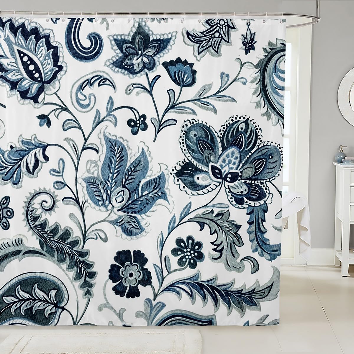 jejeloiu Red Universe Planets Shower Curtain 72"x84" Solar System Earth Bath Curtain for Boys Girls Teens Galaxy Bathroom Shower Curtain Set Waterproof Outer Space Kids Bathroom Accessories