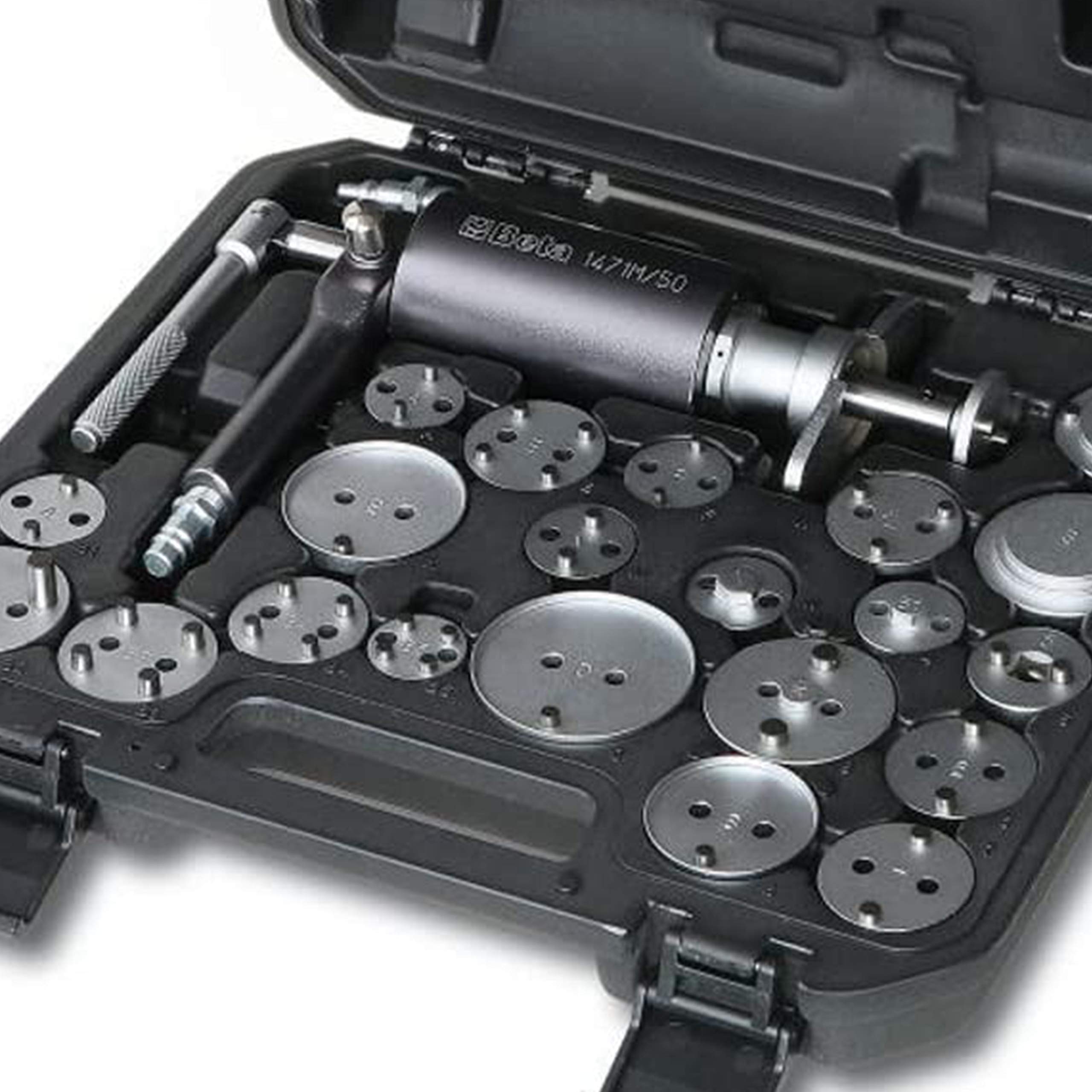 Beta 1471M/C22 - Utensile pneumatico per arretrare e ruotare i pistoncini dei freni a disco destrorsi e sinistrorsi con accessori