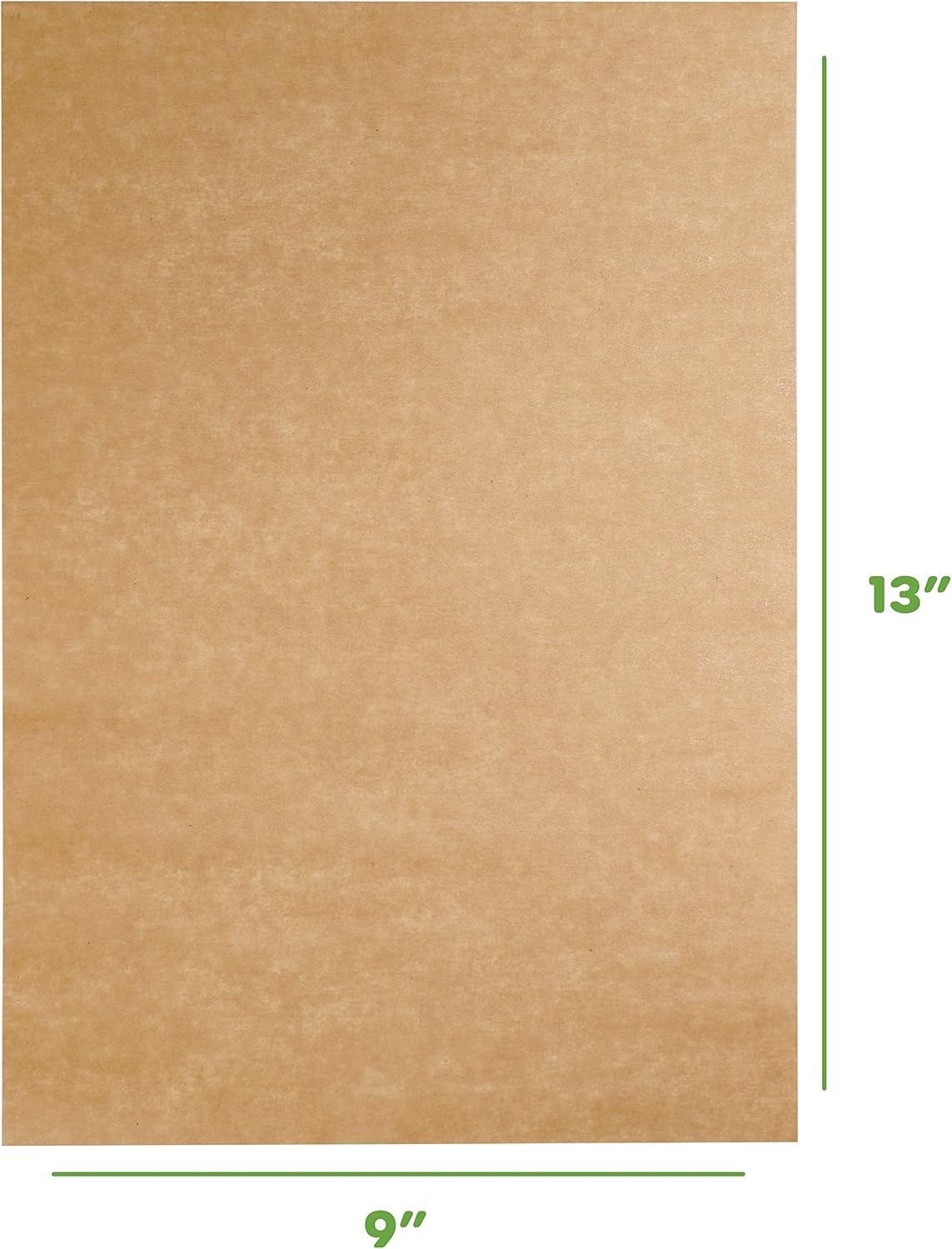 Comfy Package [Case of 4,000] 9x13 Inch Pre-Cut Parchment Paper Baking Sheets, Non-Stick, Unbleached, Parchment Paper Sheets for Baking & Cooking - Kraft