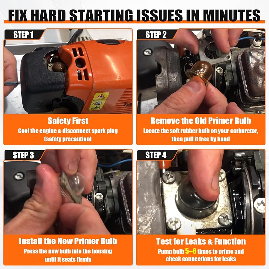 Podoy Carburetor Primer Bulb 15𝑷𝑪𝑺 Compatible with Poulan Crafstman Weedeater Chainsaw 530071835 530 071835 Walbro Stens Ryobi 188-512-1 Wyj-86 791, Primer Bulbs for Small Engines - image 6