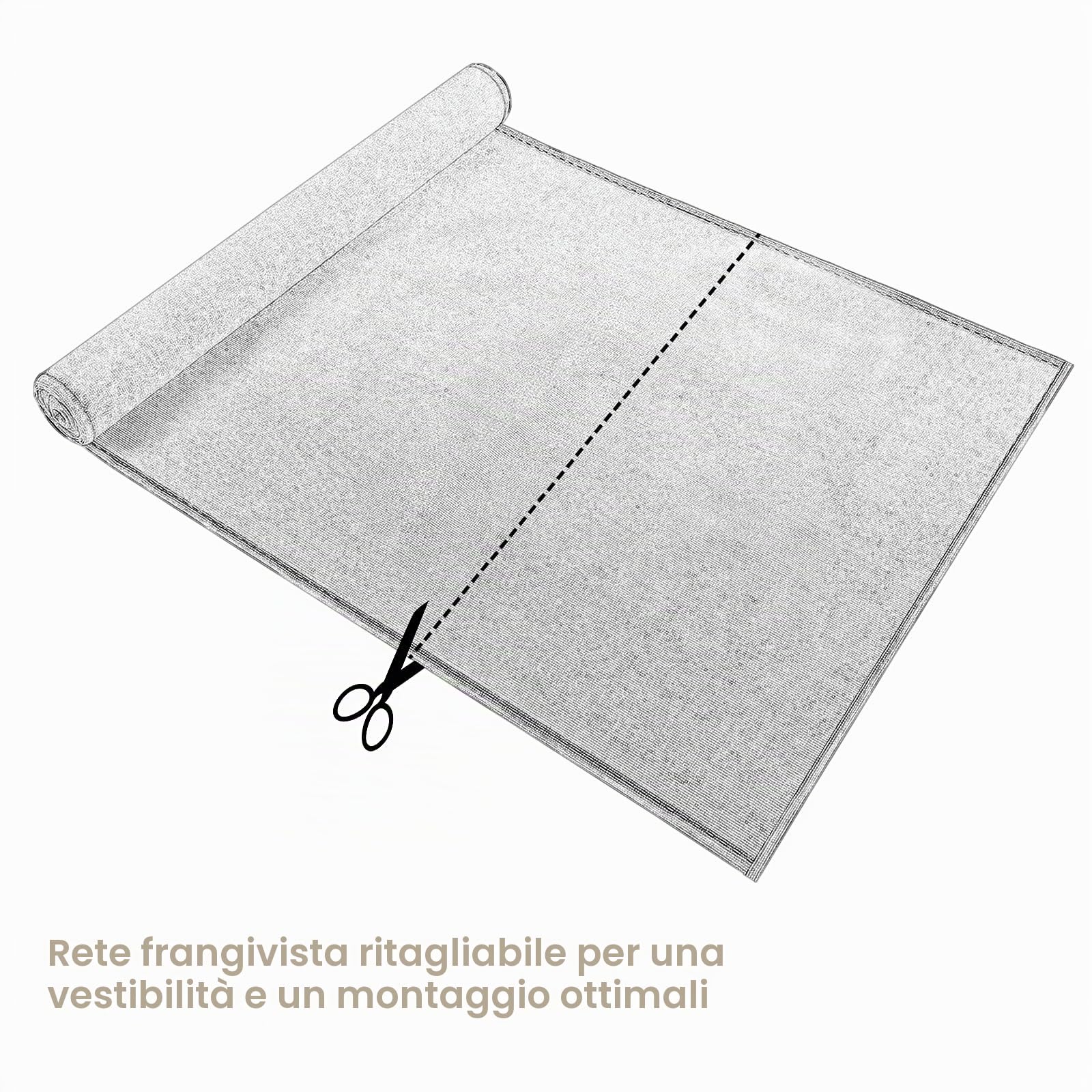 WOLTU Rete Ombreggiante 1x20m, Telo Frangivista per Recinzione da Giardino 180 g/m² HDPE, con Occhielli e Fascette, Resistente alle Intemperie, per Esterno, Balcone e Giardino, Antracite