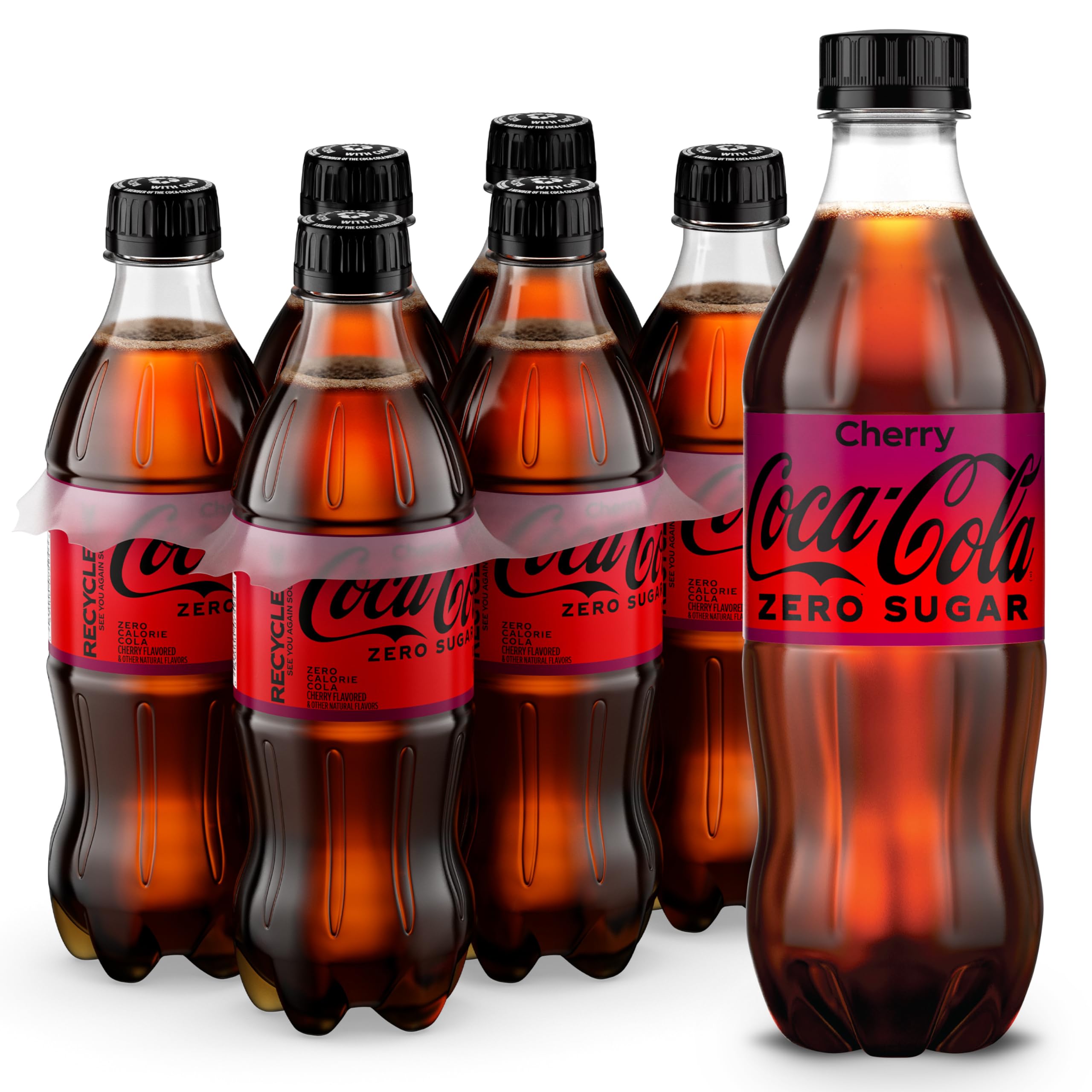 Sugar Cherry Diet Soda Soft Drink, 16.9 fl oz, 6 Pack