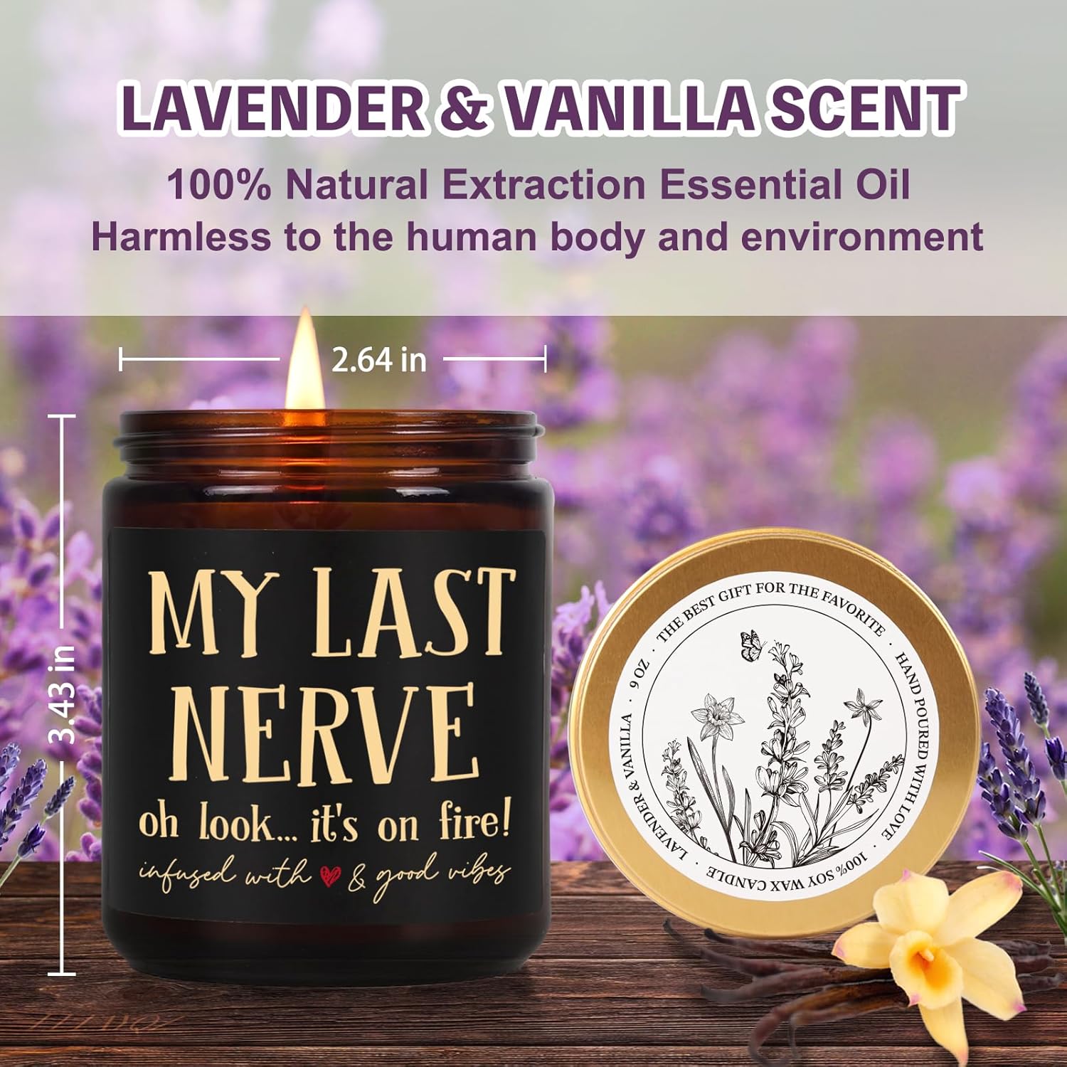 Funny Candle Gifts for Women, My Last Nerve Oh Look Its on Fire candle, Unique Birthday Christmas Candles Gift for Wife Sister Girlfriend, Friendship Stress Relief candles gift for Bestie Coworker102 - Image 2