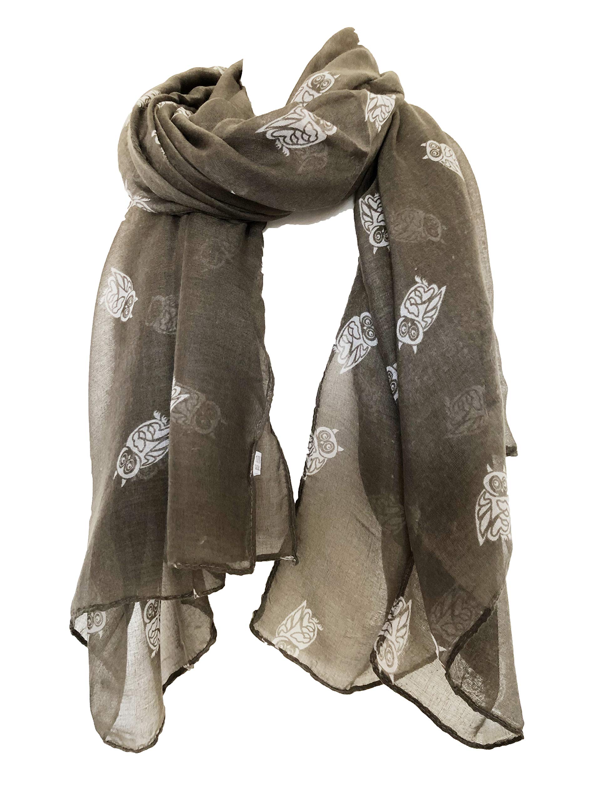 Pamper Yourself Now Light Brown owl Scarf