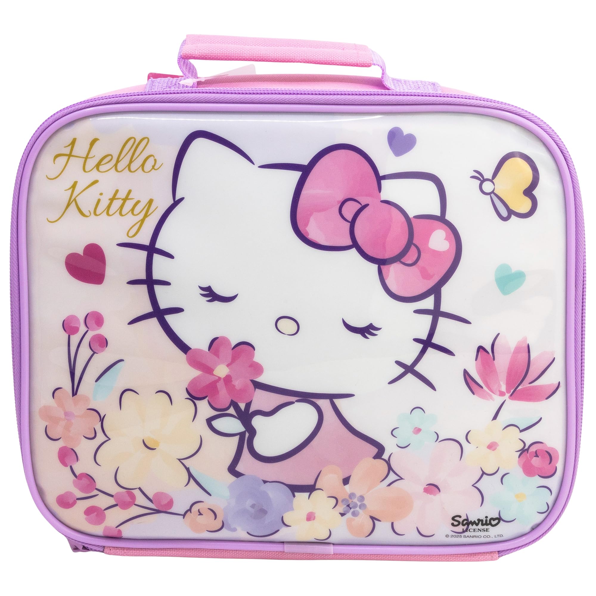 Stor Hello Kitty Insulated Rectangular Lunch Bag - Keeps Food Fresh and Cool - Durable, Easy-to-Clean Design with Carry Handle - Perfect for School, Nursery, or Days Out