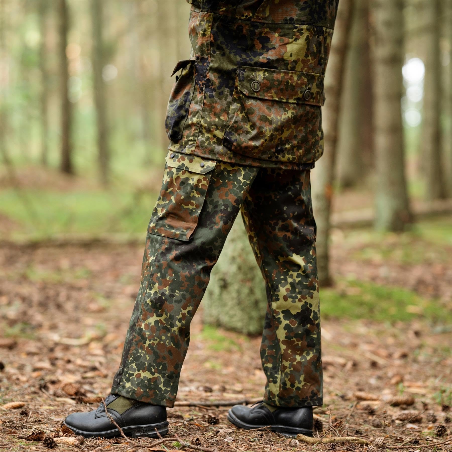 Bundeswehr Cargohose im Militärstil, Flecktarn Camo Combat Army ACU Hose