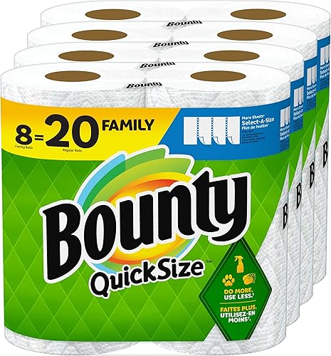 Quick Size Paper Towels White 4 Packs Of 2 Family Rolls  8 Family Rolls