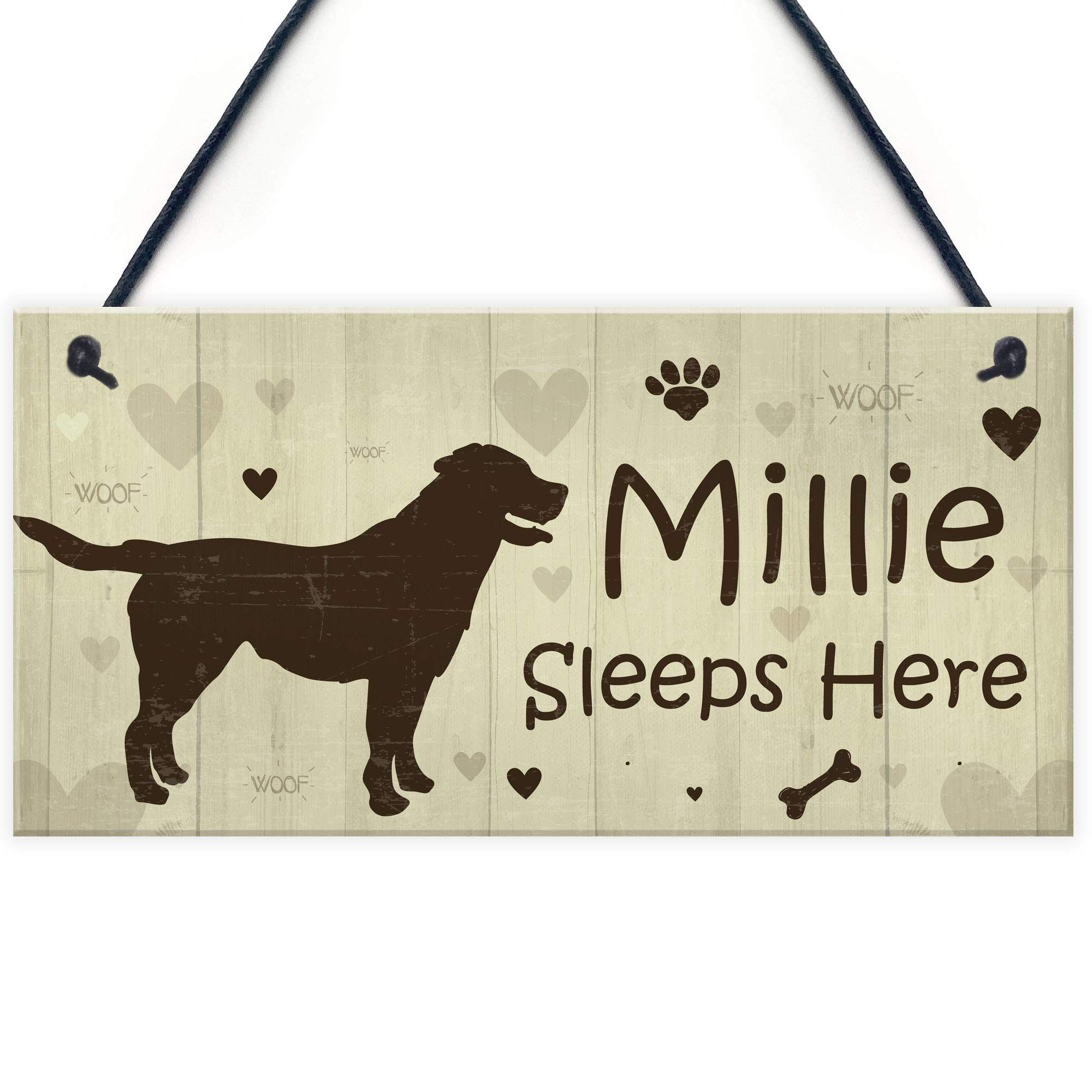 Red Ocean Funny Dog Signs For Home Personalised Hanging Wall Plaque Sign Xmas Gift For Dog Lovers