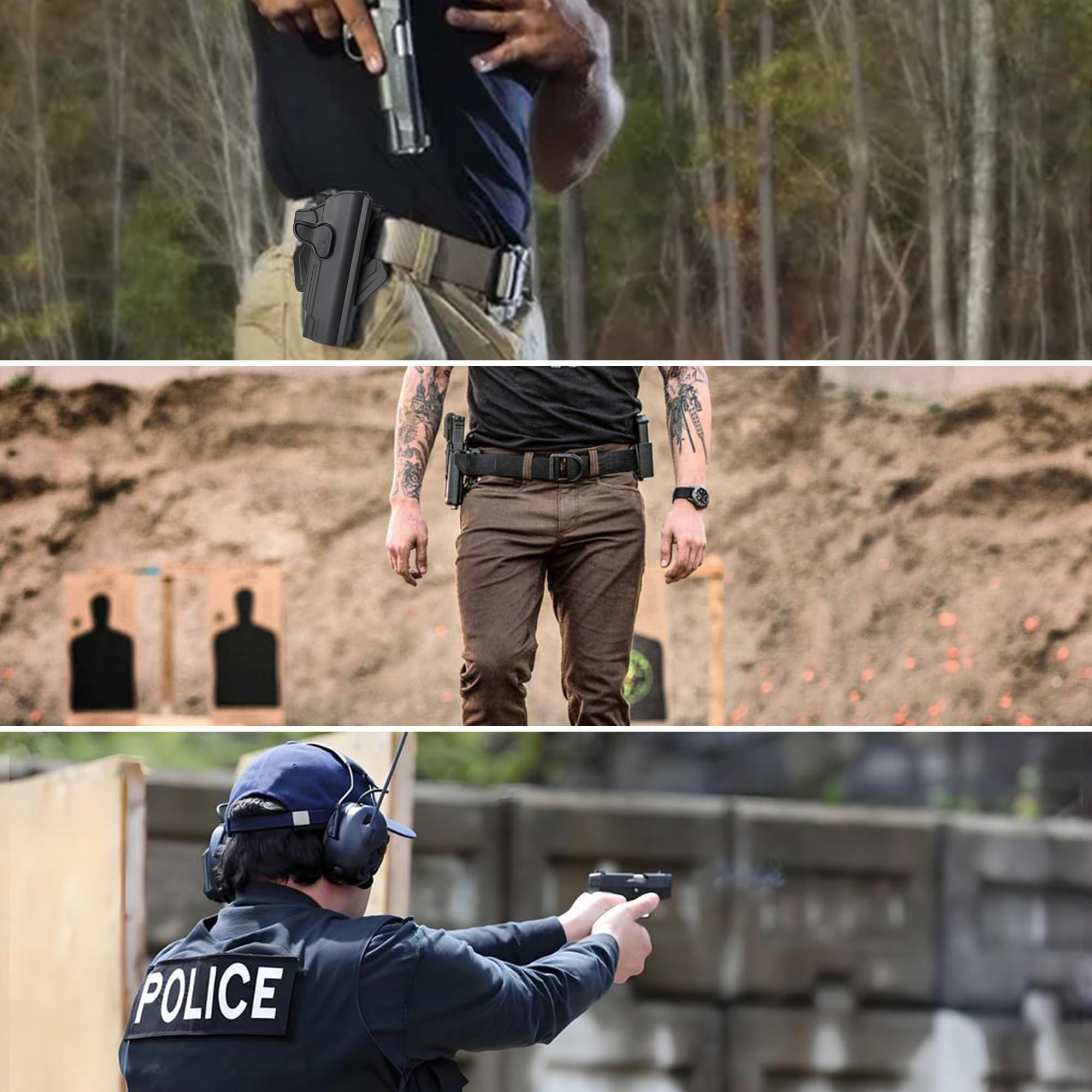 M 1911 Holster OWB Paddle 1911 Holster For Colt 1911 5" Kimber 1911/Rock Island Armory Kimber 1911 Holster