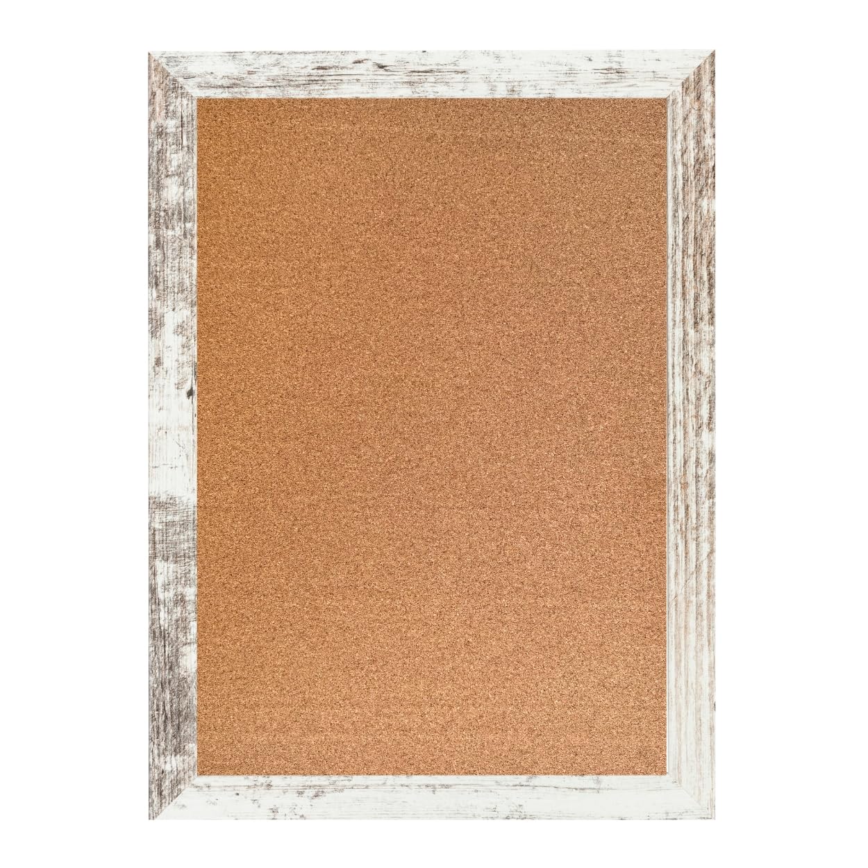 CLAMARO 'Memo' prikbord kurk 90 x 60 met frame | Wit mat | Korkwand met MDF-hout fotolijst en metalen ophangers (dwars- en langsformaat) | Incl. 10 priknaalden