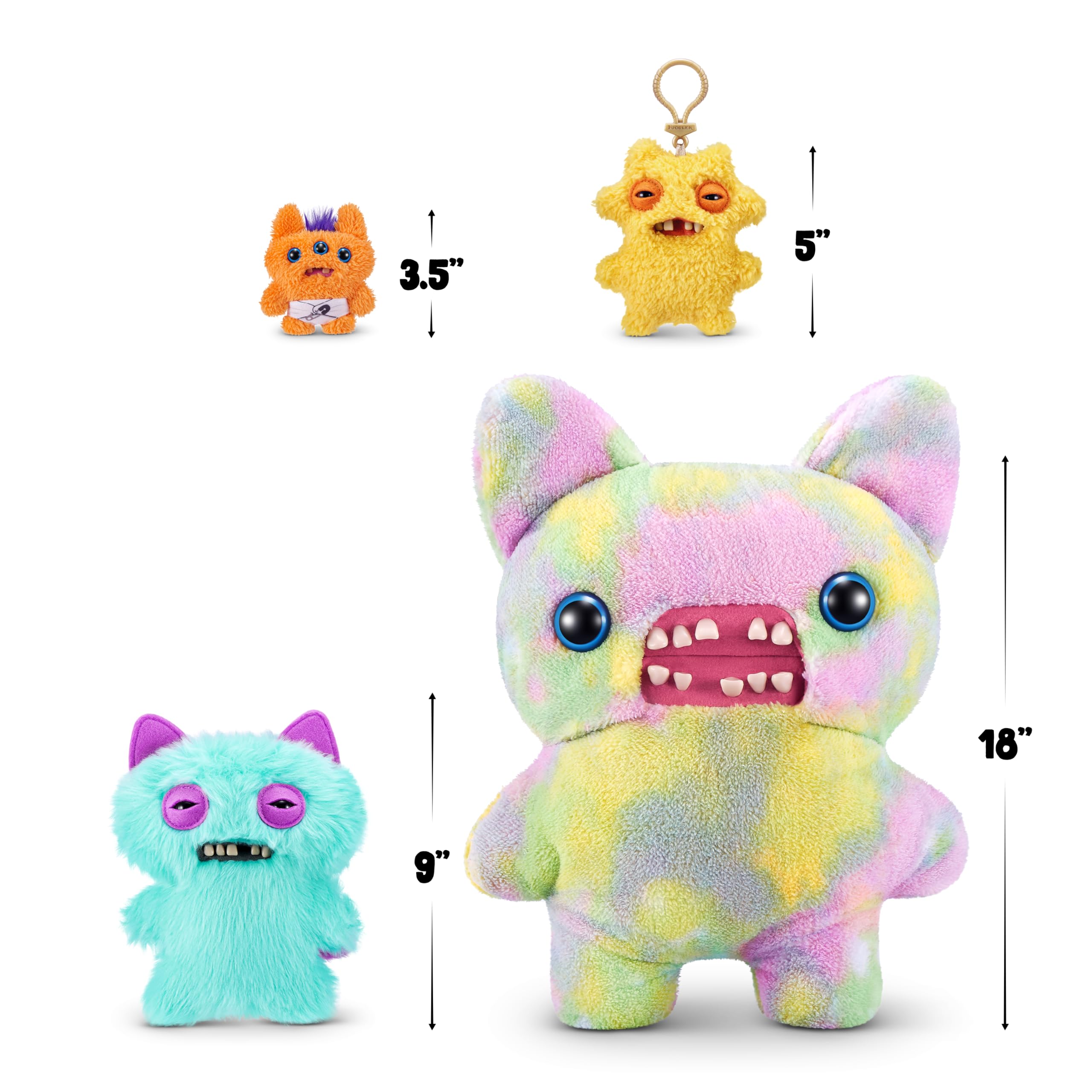 Fuggler -BUTT UGLY PETS 23 cm SERIA 1-PLUSH 2 PK(Podejrzany lis - Pomeranian i Pan Buttons - Złoty Reiver)
