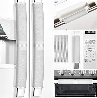 Refrigerator Handle Covers, 5 PCS, Keep Your Fridge, Stove, Oven, Microwave and The Dishwasher Clean from Smudges, Drips, Food Stains, Oil, Save Your Time! (Light Grey)