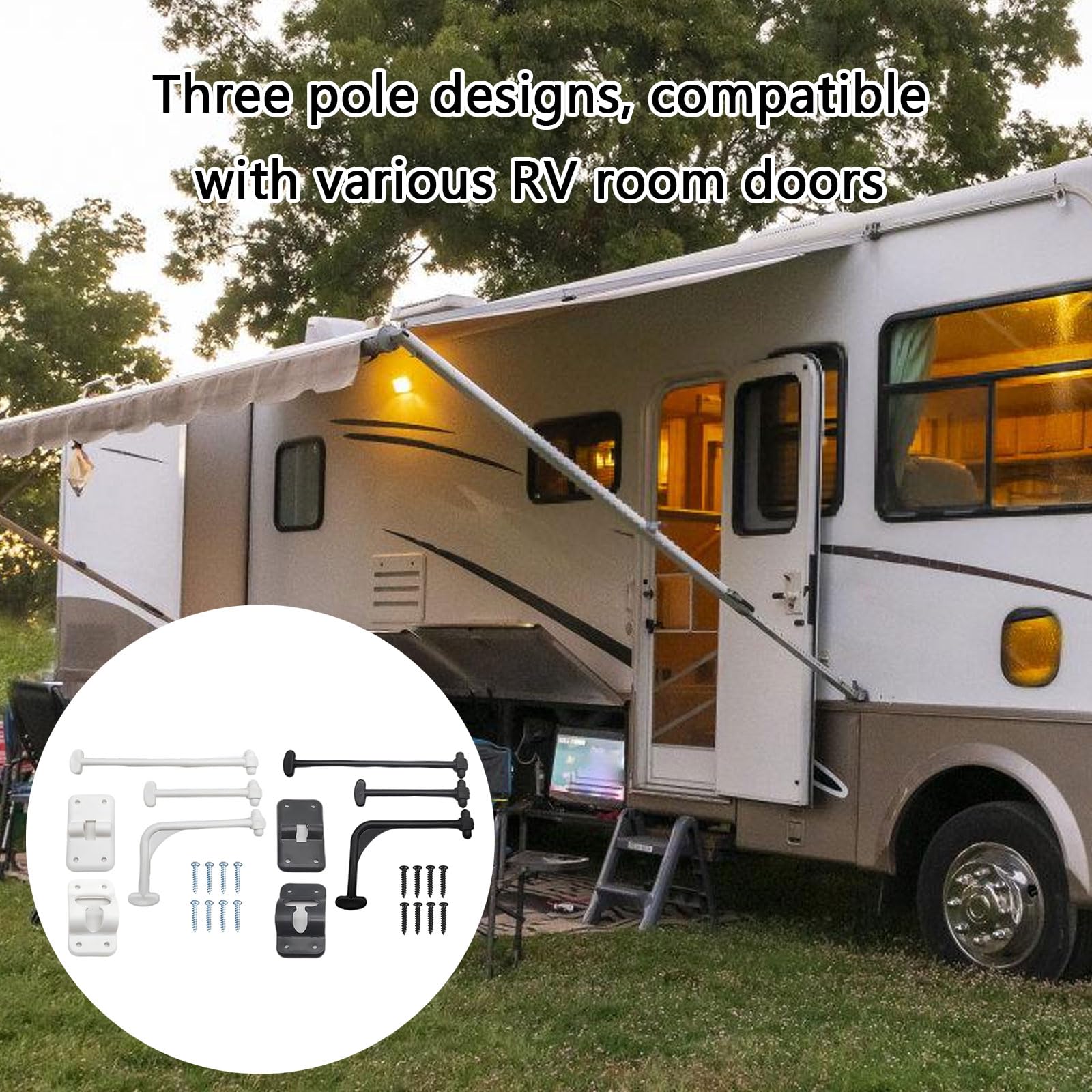 Montesy T Styles Door Holder Catches Entrance Latches with Screw Campers Door Catches Exterior Door Hold Hook Keeper Hardware