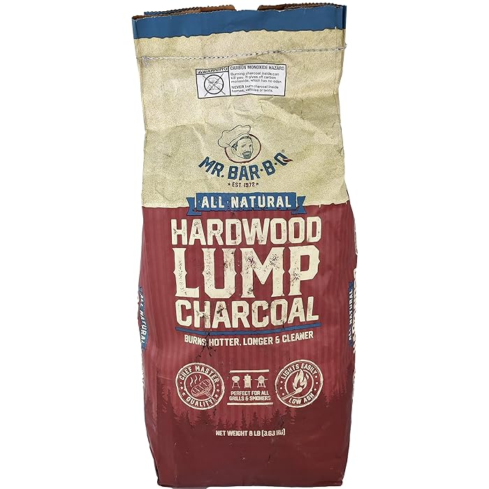 Buy Mr. BarBQ Natural Hardwood Lump Charcoal Burns Hotter, Longer