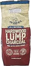 8 LB. All Natural Hardwood Lump Charcoal by Mr. Bar-B-Q - Premium Natural Charcoal for Grilling, BBQ, Smoking, Kamado & Kettle Grills - Burns Hotter & Longer - Smoky Flavor, Low Ash & Easy to Light