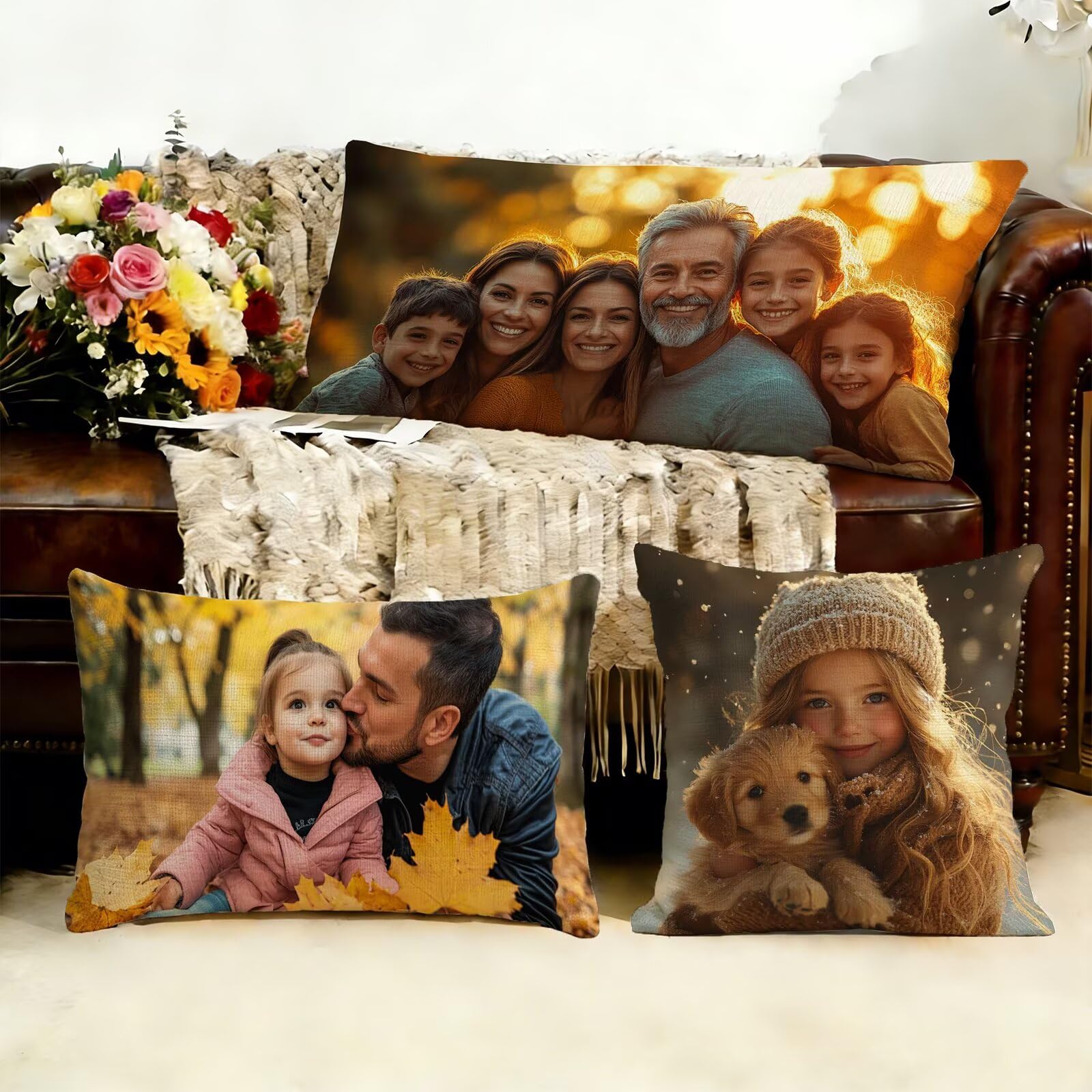 Cojin Personalizado Foto a Doble Cara 60x180cm - Cojines Exterior,Funda de Almohada Impermeable - Regalo Original para San Valentín y Aniversario Parejas para Cama Sofa Terraza Salon Jardin J1-73