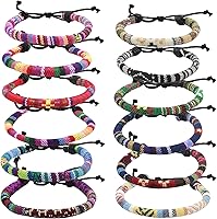 Vista 1 de Zalmoxe Woven Friendship Bracelets Braided Bracelets Bulk Adjustable Handmade Woven String Colorful Wrap Bracelets Pack for Women Teens