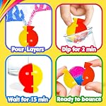 Creative Kids Magic Bouncy Balls - DIY STEM Toys - Science Kit for Kids - 25 Multicolor Bags & 5 Molds Makes Up to 43 Balls