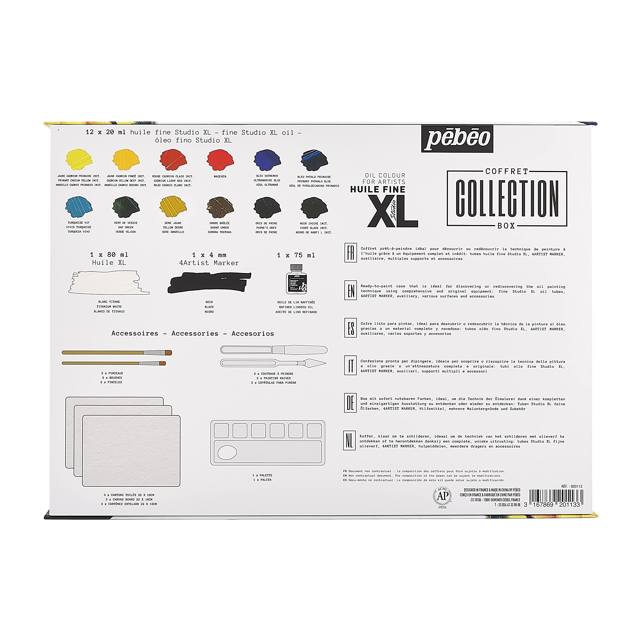 Pébéo Huile Fine XL Coffret Collection, Mixte, 39,5x28,2x4,9cm 920113