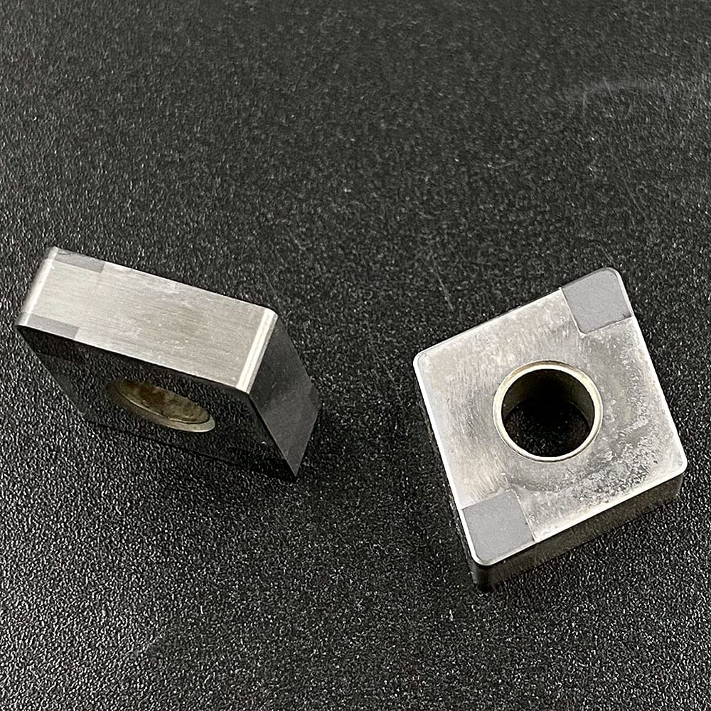 2PCS CNMG432 CBN kubische Bornitrid-Einsätze Dreheinsätze für die Bearbeitung von gehärtetem Stahl Hartmetalleinsatz für hochharten Stahl(CNMG120408 CBN-4)