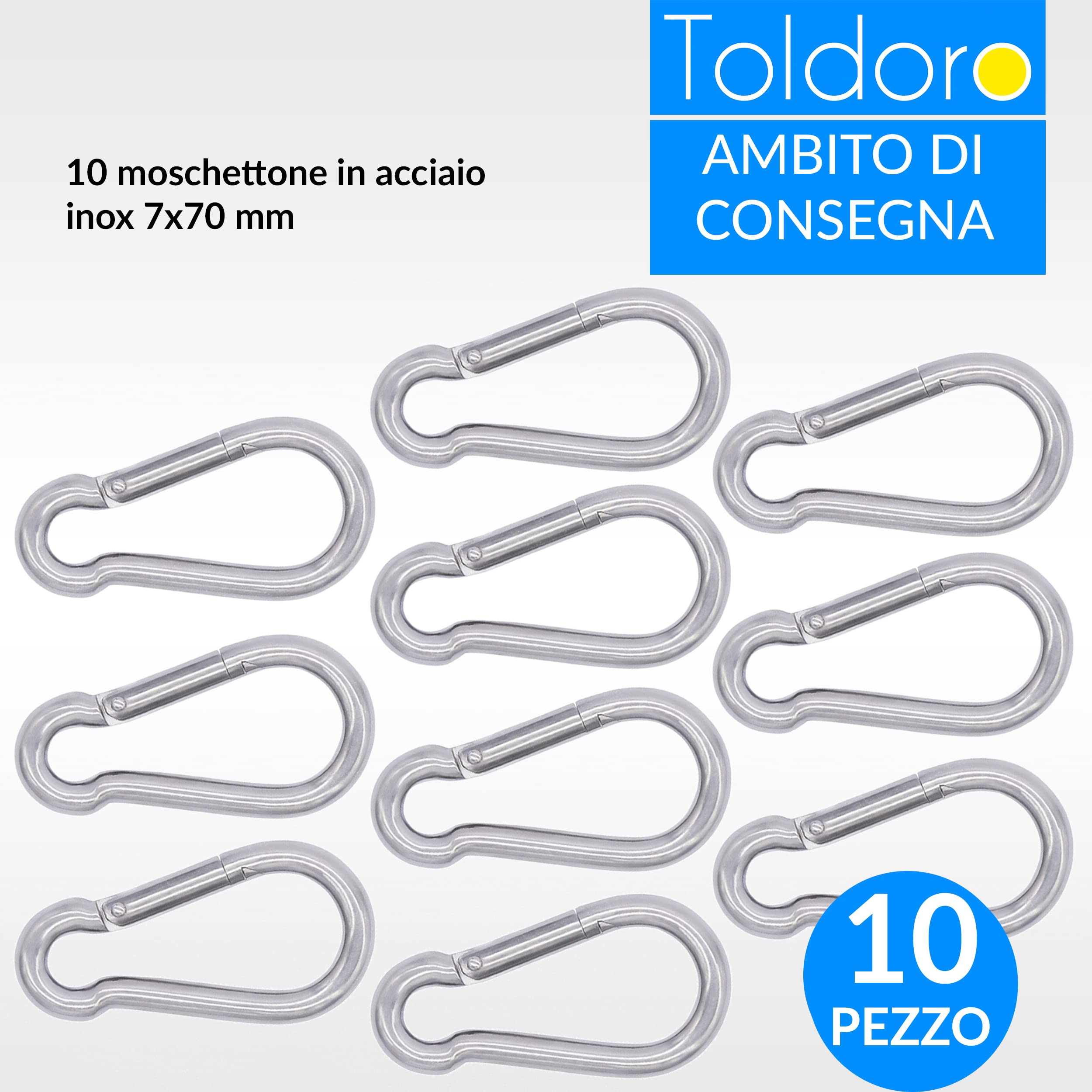 Moschettoni in Acciaio Inox con Apertura Esterna - PROMARINE