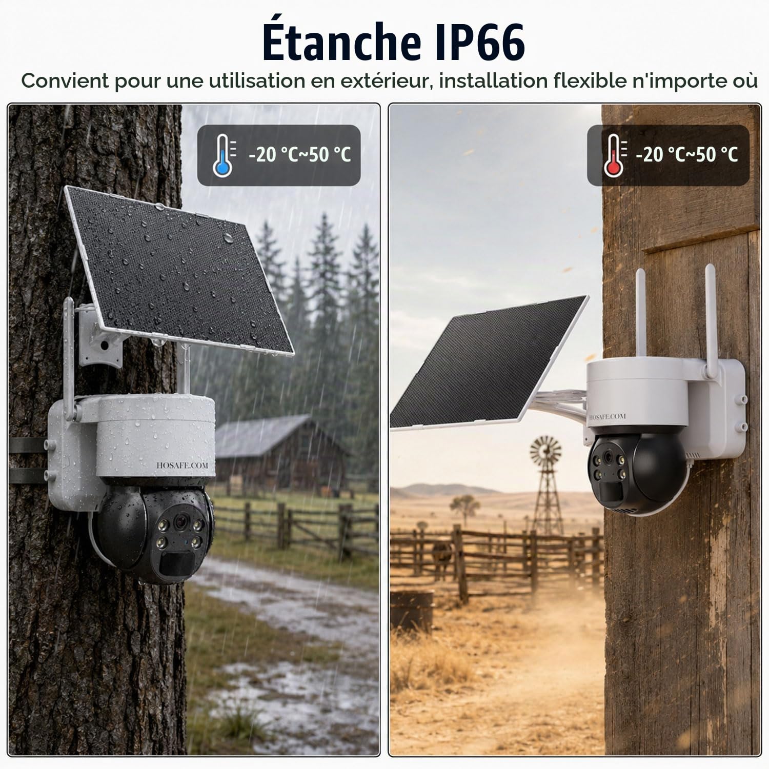 4G LTE Caméra Surveillance Extérieur Solaire Sans Fil, 2K HD 4G Batterie Camera Avec Carte Sim, Caméra de Surveillance Sans WiFi, Vision Nocturne, Détection de Mouvement, Conversation Bidirectionnelle