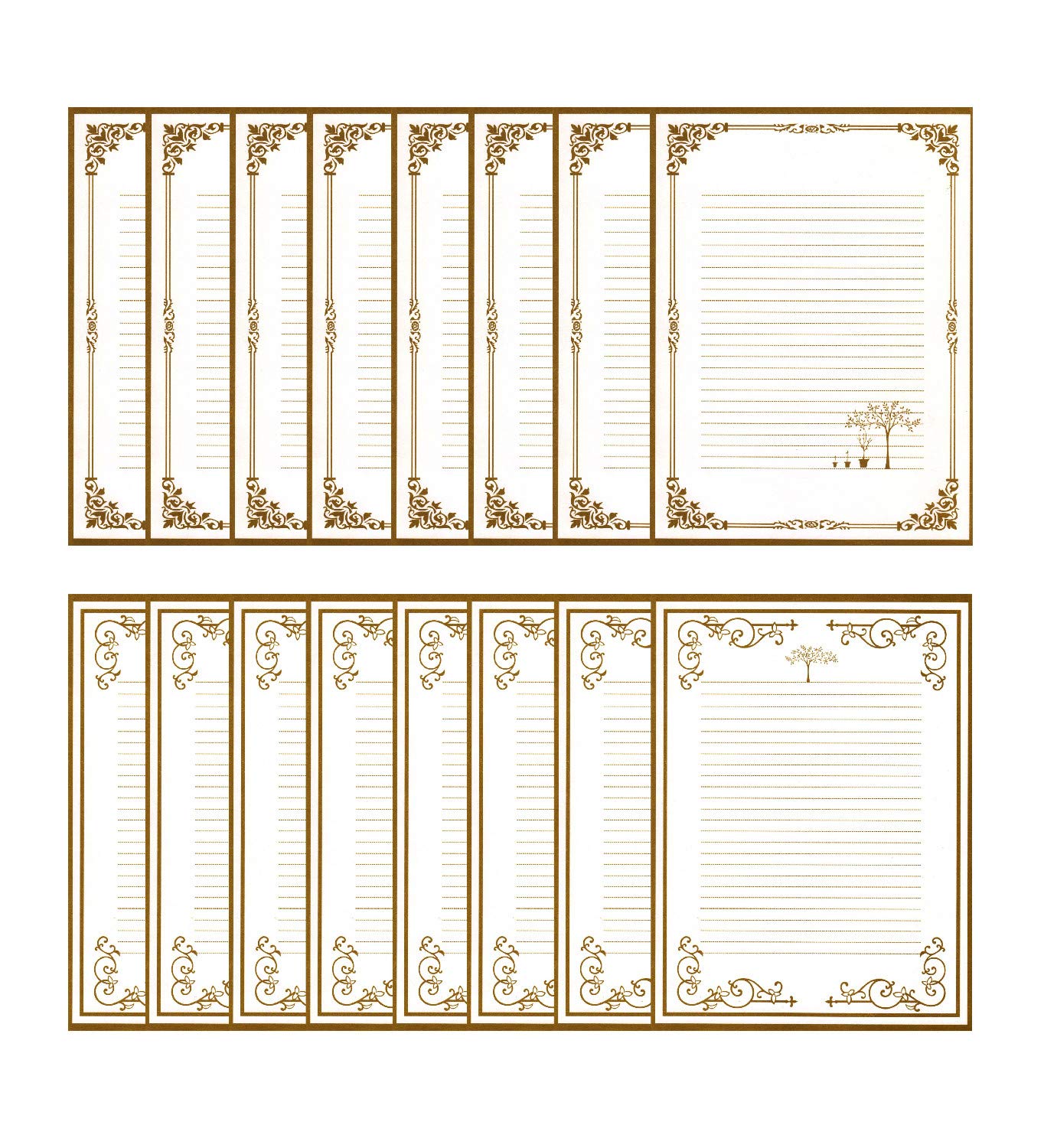 40 Vintage Retro Lined Writing Stationery Paper Letter Set with 20 Envelope/Envelope Seal Sticker (White)