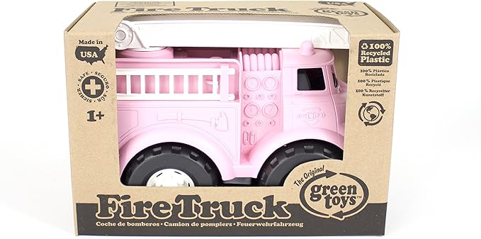 Pink toy fire truck
