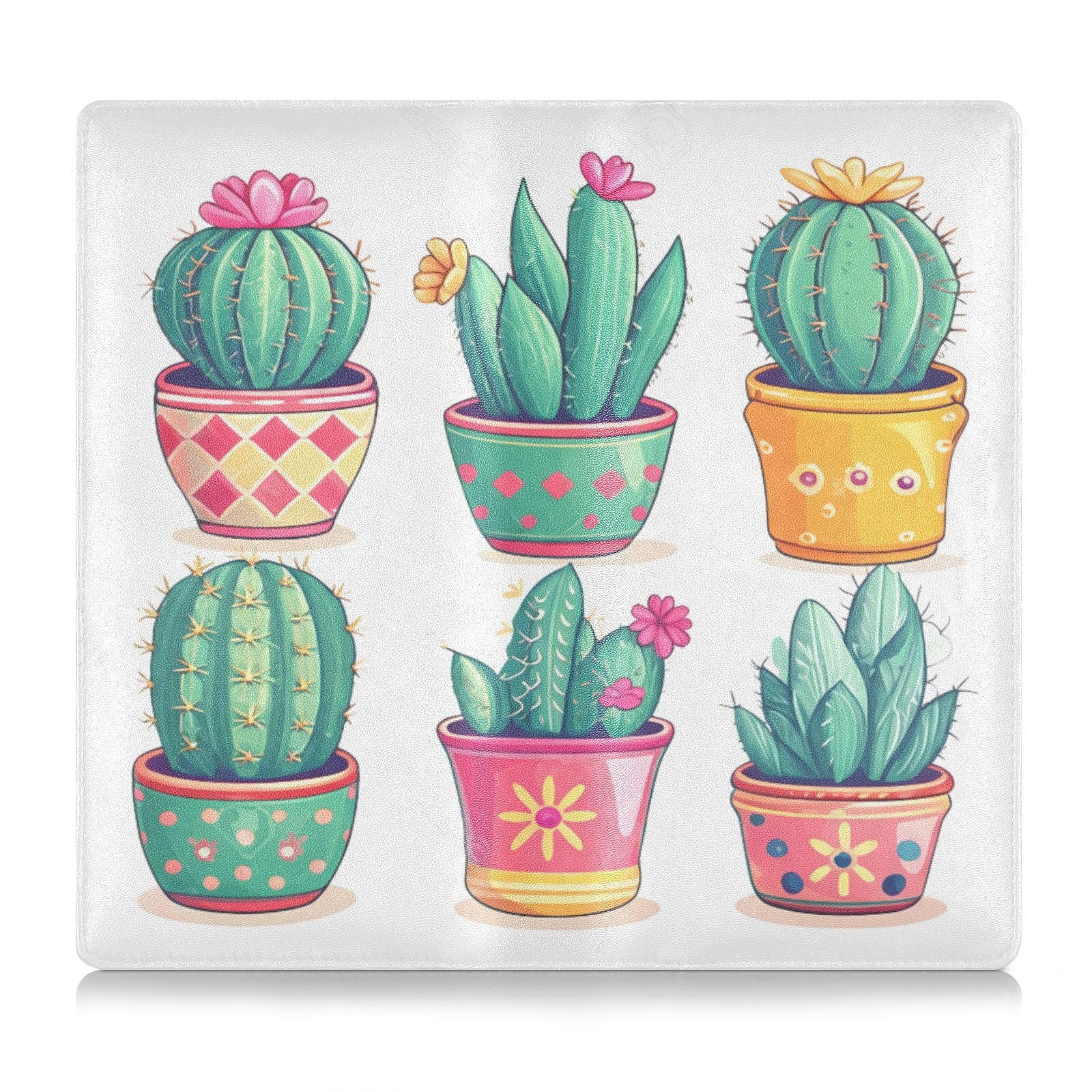 BURSTDDY Cartoon Cactus Leather Car Registration and Insurance Holder,Registration and Insurance Card Holder Glove Box Car Organizer Car Document Holder for Cards, Driver License