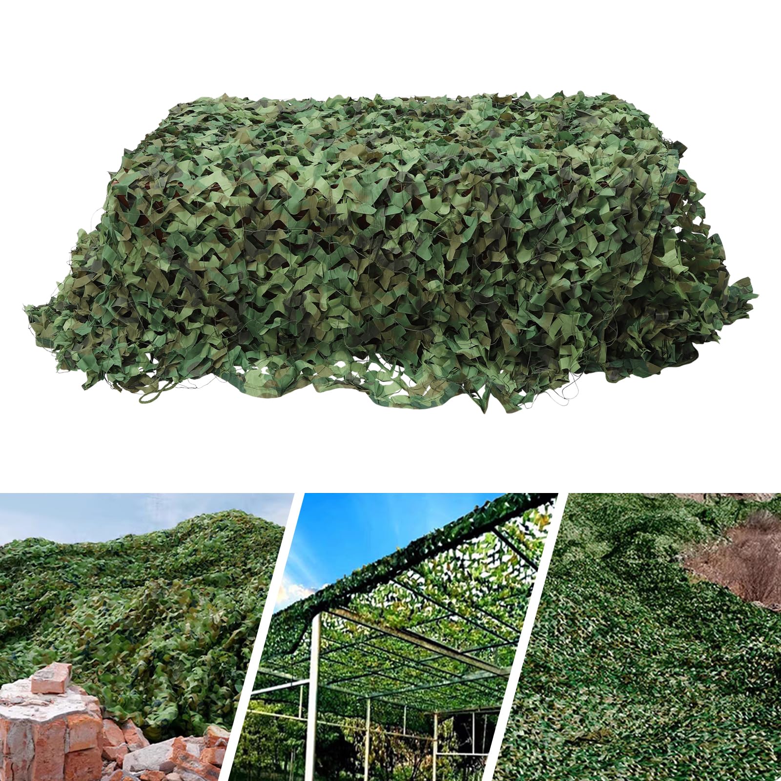RIAHNEAH Camo Netting, Camouflage Net Blinds Great for Sunshade Camping Shooting Hunting etc.