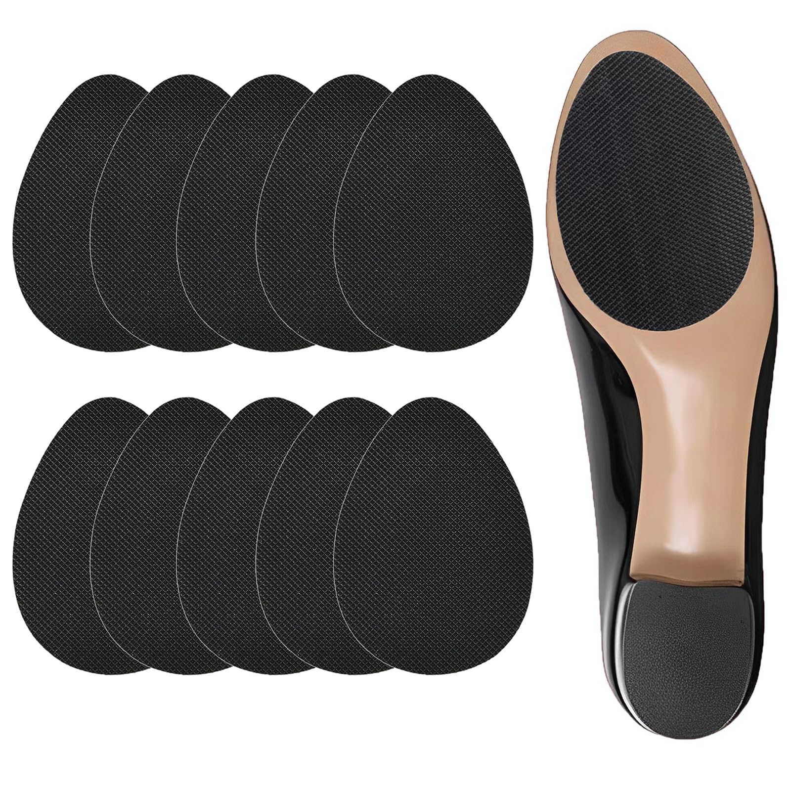 5 pares Pegatinas Antideslizantes para Zapatos, Suela Antideslizante, Almohadillas Antideslizantes Autoadhesivas, Suela Zapatos Reparacion, para Zapatos de Hombre y Mujer, Fácil Aplicación