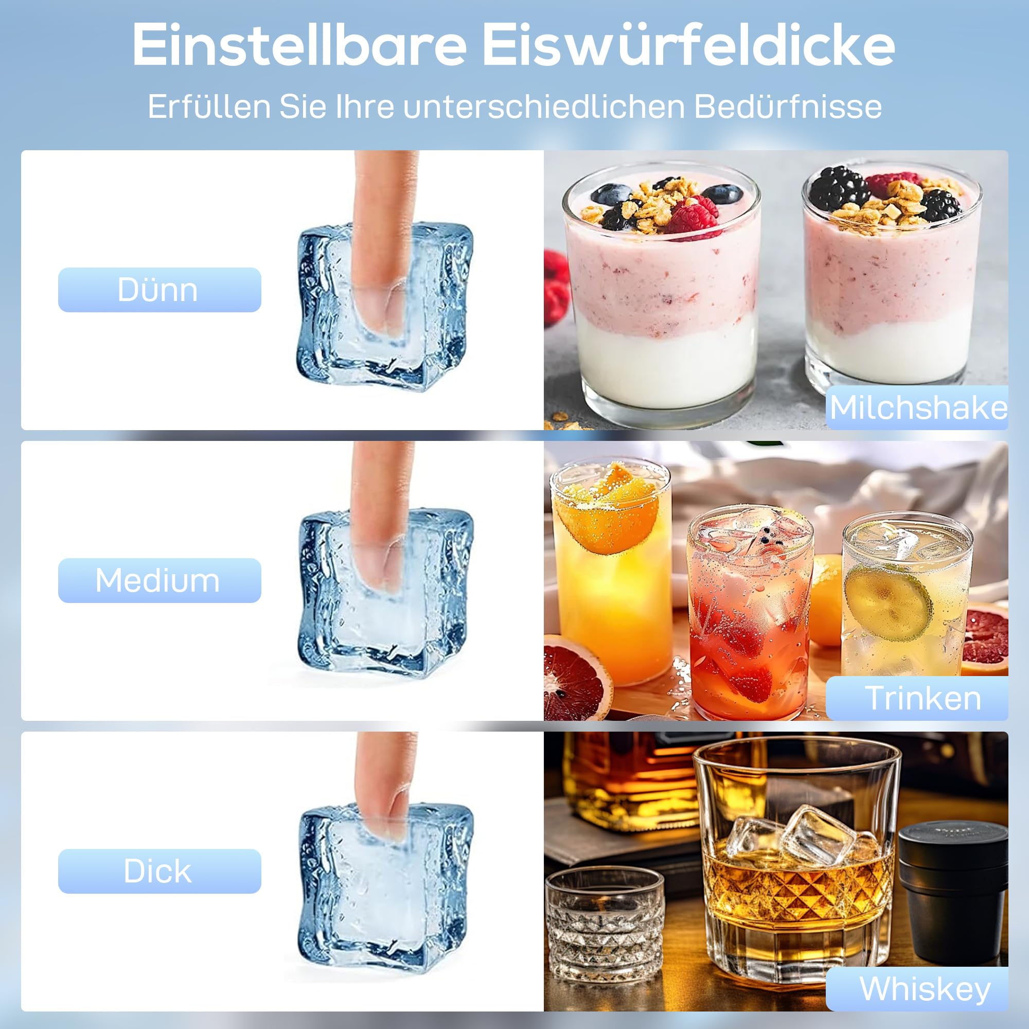 HOMCOM Kommerzielle Eiswürfelmaschine 36kg/24H selbstreinigend Eismaschine mit 7,5 kg Speicher, Timer, Ice Maker Machine aus Edelstahl mit Eisschaufel für Bar, Büro, Restaurant, Café