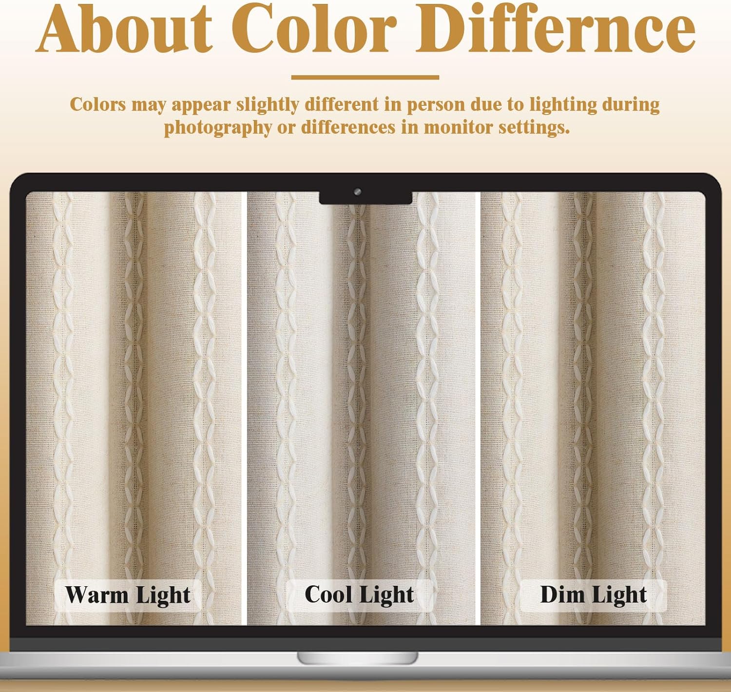 Boho Blackout Curtains 63 Inches Long Beige Linen Blend 2 Panels with Tassels and Cotton Embroidery, Farmhouse Vintage Rustic Rod Pocket Drapes for Living Room or Bedroom