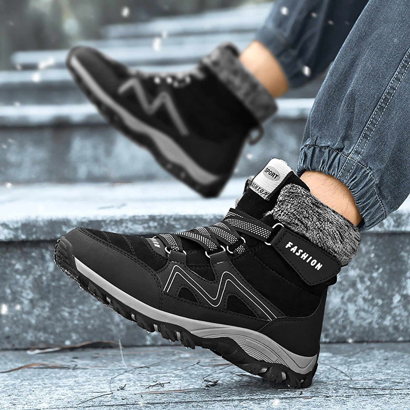 Generisch Hippie Schuhe Herren Freizeit kalte Jahreszeit Schnee Sportschuhe Laufschuhe atmungsaktiv modisch für Studenten Jugendliche