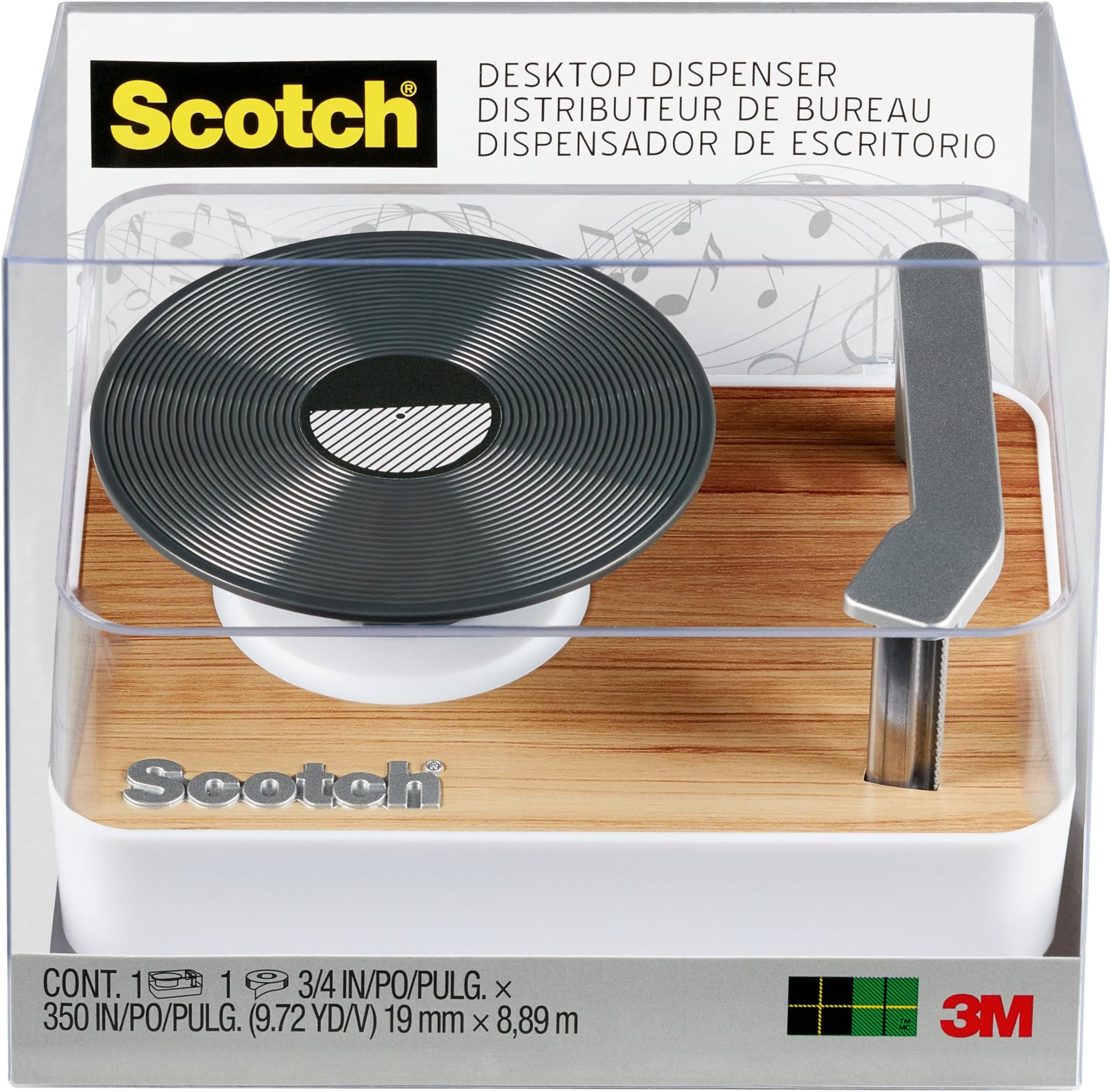 Scotch Magic Tape Dispenser, Record Player (C45-RECORD)