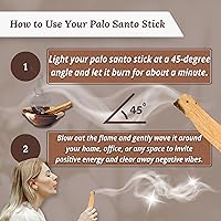 Vista 6 de Palitos de incienso Hanan Palo Santo Incienso 2.47 oz o 2.5oz de Incienso Palo Santo Palosanto Bursera Graveolens Corte Artesanal Varilla