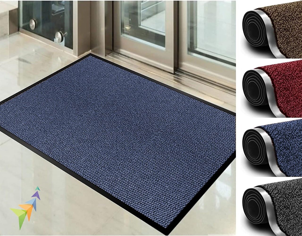 Abaseen Dirt Trapper Mat, Rubber Door Mat Indoor & Door Mat Outdoor,Heavy Duty Super Absorbent Non Slip Rubber Backed Barrier Mat Washable Indoor โ image 1